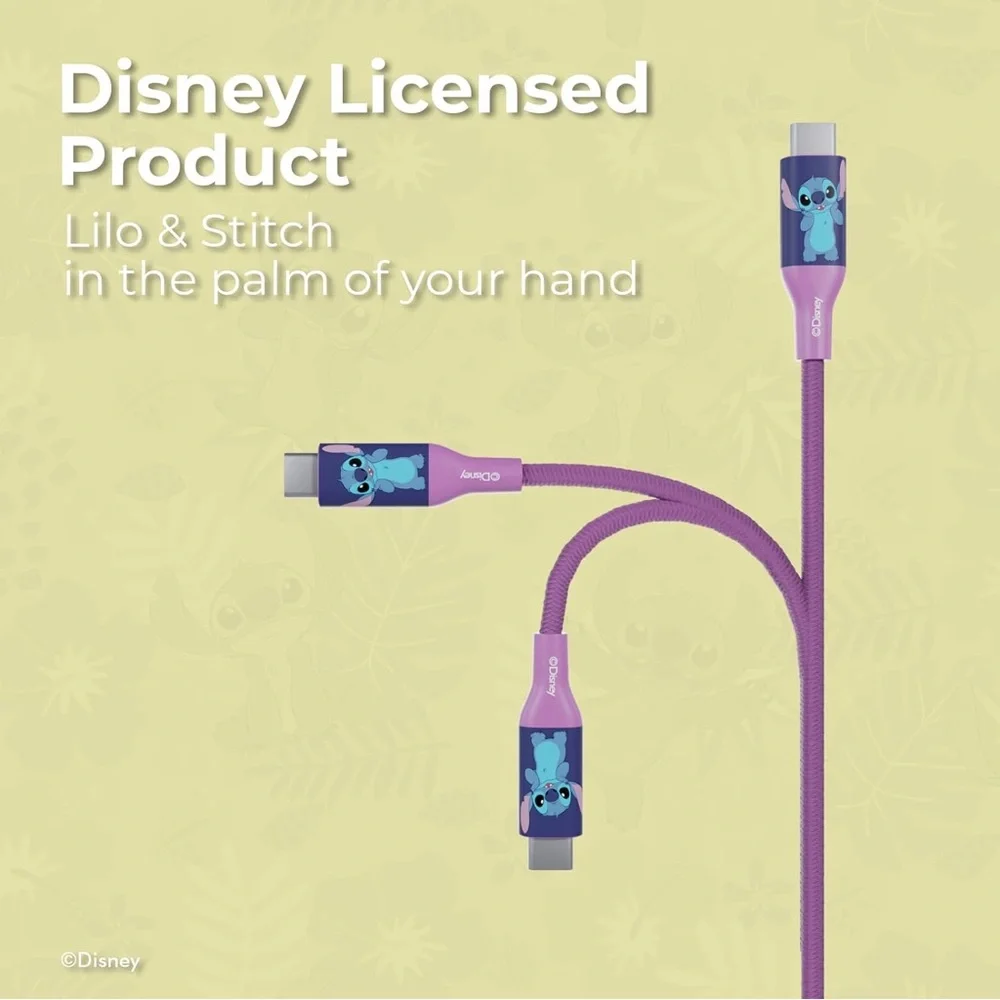Disney Stitch 3ft USB to USB-C. SEND ME AN OFFER!